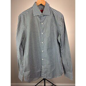 ISAIA Plaid Dress Shirt 15 1/2 34/35